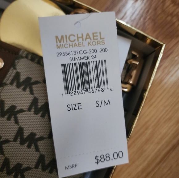 Michael Kors Brown and Cream Adjustable Belt Bag - Picture 3 of 4